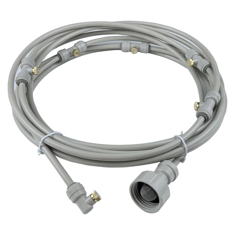 

water irrigation Misting Cooling System For Patio Outdoor Garden Nozzle Sprayer Kit Grey 6-18 Meters