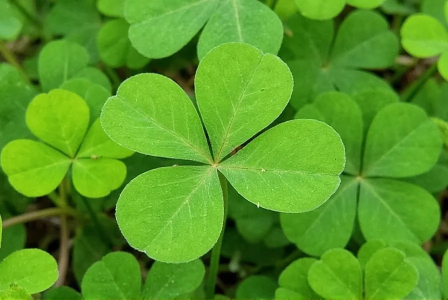 White Dutch clover seed germination process showing root development and early growth stages