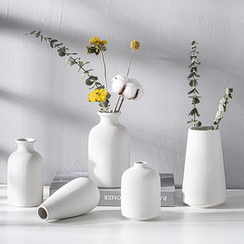 

Modern minimalist creative style ceramic porcelain cheap flower vases for home decor wedding, Accepted