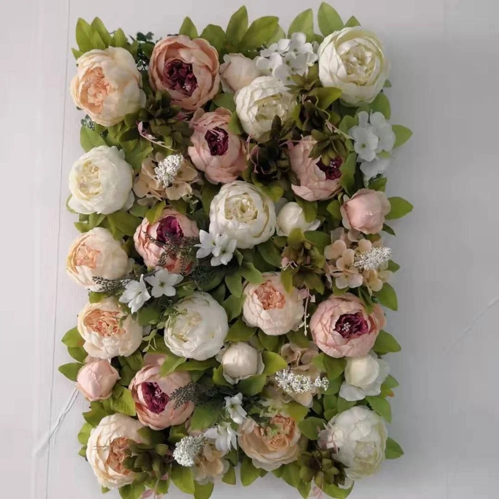 
FC-1001 Hot sale Wedding flower artificial vintage peony flowers backdrop panel decorative flower wall 