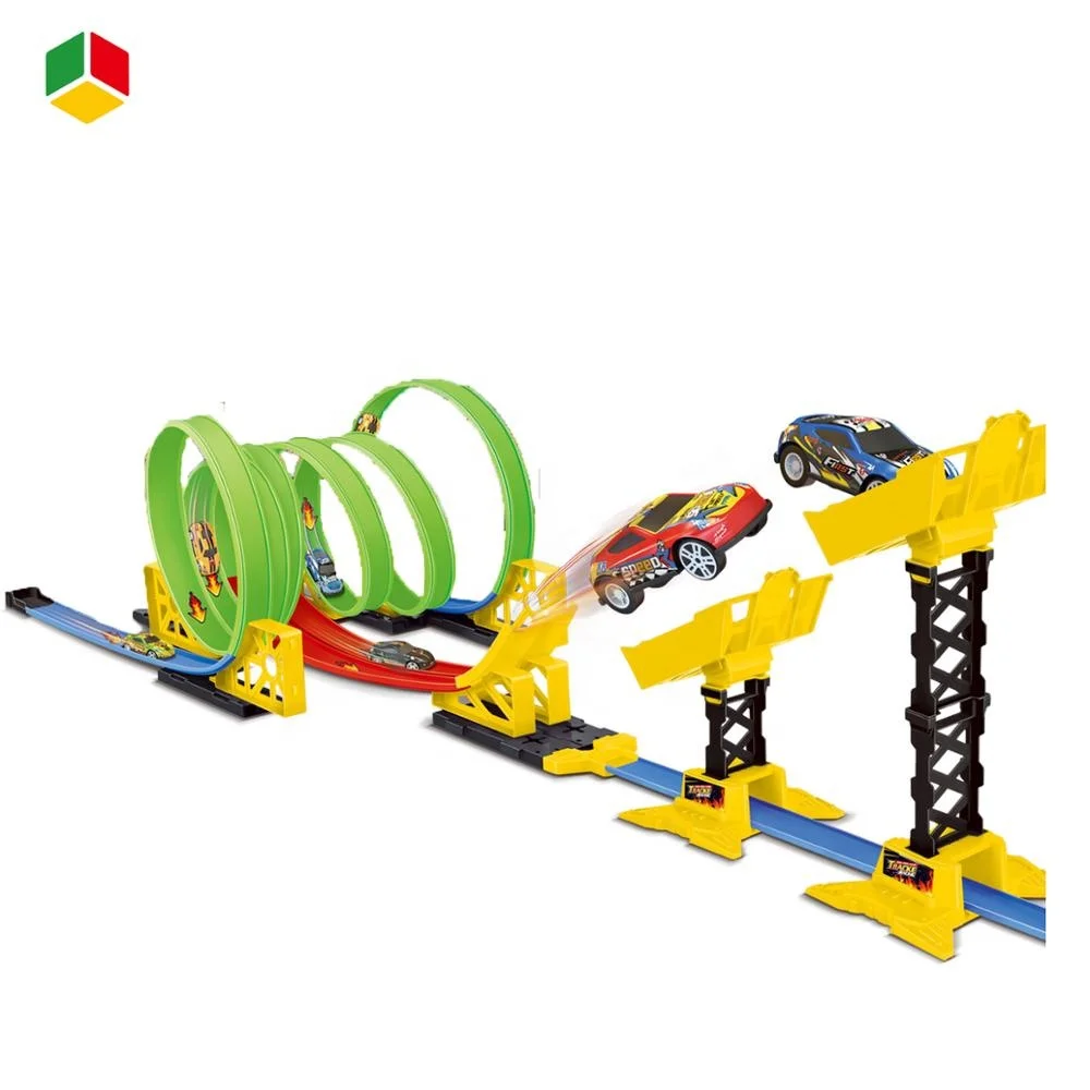 Hight Quality Children Super Stunt Track Plastic Pull Back Toy Race