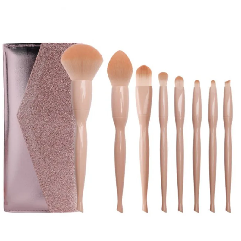 

Hot Sale Wholesale 7pcs Beauty Facial Cosmetic Makeup Brush Set, Fashion gradient