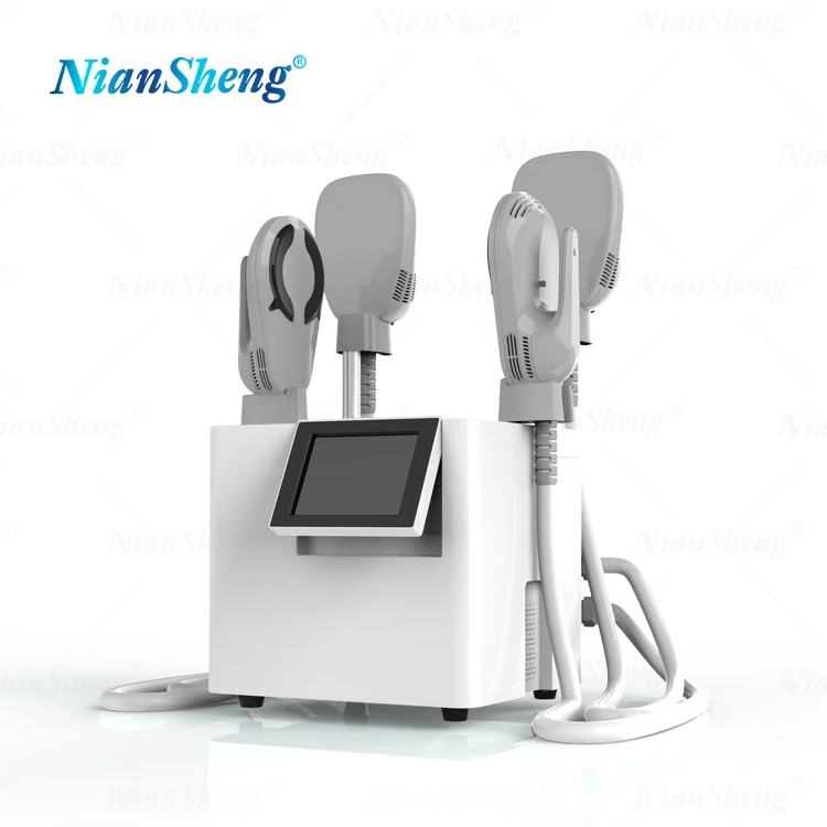 

2021 4th Generation 4 handles Hiemt Factory Direct Price EMT+ Ems 2 in 1 Electro Body Fat Sculpting Slimming Machine, White