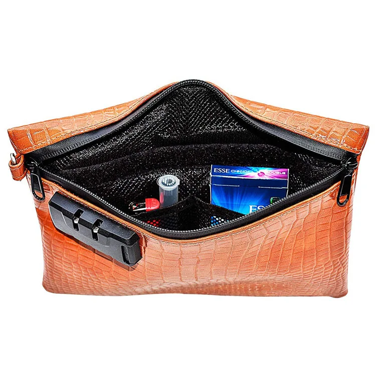 

O070 Factory Customized New Pu Password Lock Cosmetic bag Anti-Odor Deodorant Storage Bags Cases, Multiple colors