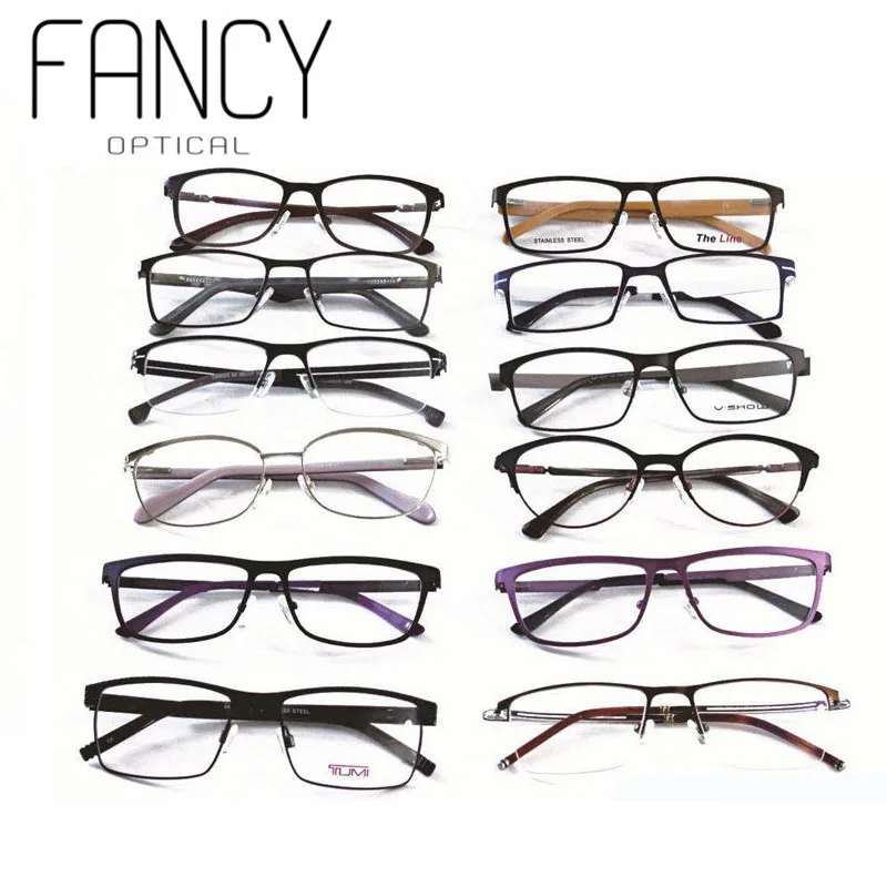 

Cheap hot sell mixed assorted stock optical frame for classical and fashion metal eyewear glasses for shop chain, Mixed color