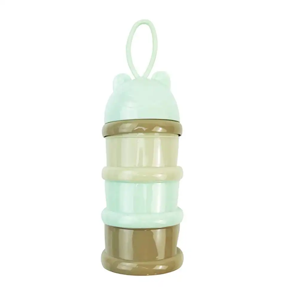 
Hot Sale Portable Plastic Baby Milk Bottle Three-layers Food Container Powder Dispenser With Handle 