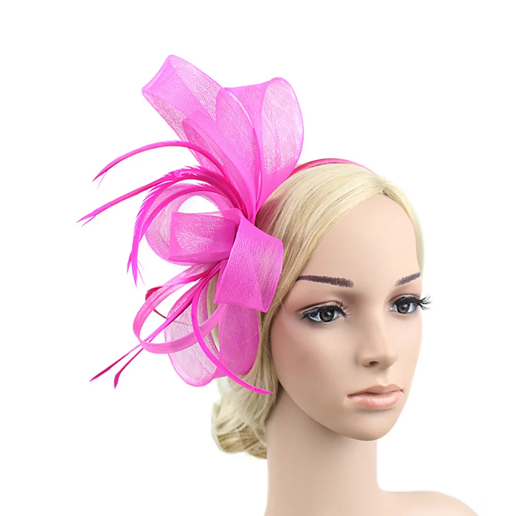 

Holiday Fashion Hair Band's Hair Ties Deluxe Bowknot Fascinator Hat New Hairnet Gift for Women Girls