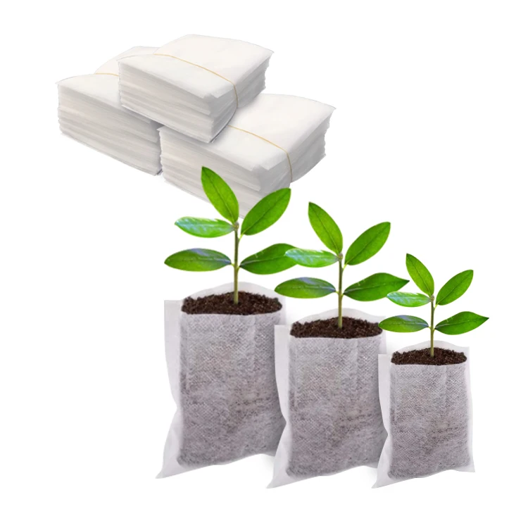 

Perfectbio RTS Factory wholesale custom 100% Biodegradable recyclable pp non woven fabric plant seedling bag for seed plants