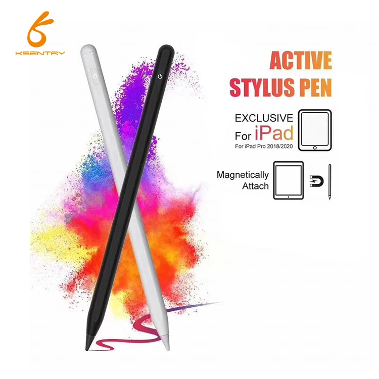 

Aluminum alloy palm rejection stylus pen tablet with capacitive stylus pen for ipad touch screen, White & black