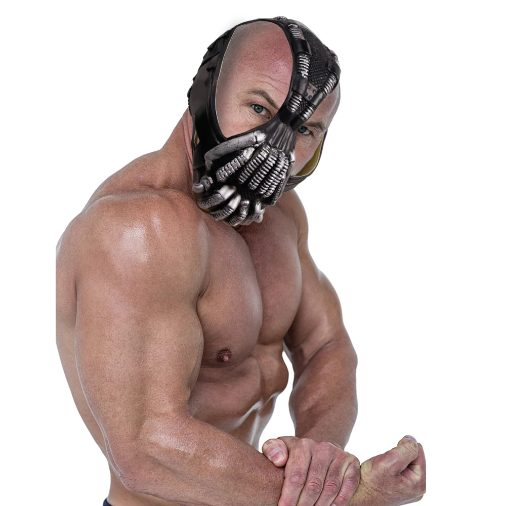 
Molezu Factory Sale The Dark Knight Rises Movie Bane Head Masks Halloween Batman Costume Cosplay Comics Face Party Mask 