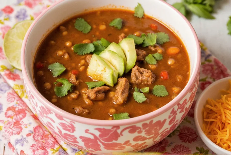 Traditional Mexican posole preparation