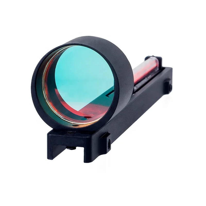 

Lightweight 1x25 Red Fiber Red Punctuate aiming Sight Scope Holographic Sight Fit Shotgun Rib Rail for Hunting, Bk