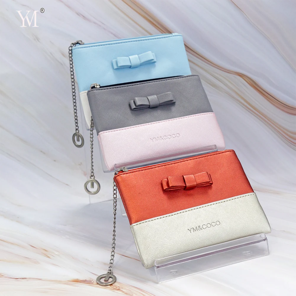 

Factory fashion ladies custom personalized PVC leather travel cosmetic bag set