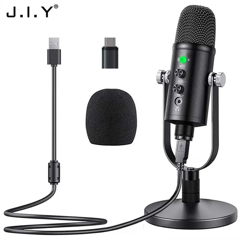 

BM-86 New Design Podcast Condenser Studio Microphone Usb Music Computer Wired Microphone For Laptop, Black