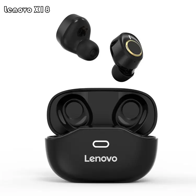

Original Lenovo X18 IPX4 Waterproof BT 5.0 Touch Wireless Earphone with Charging Box for Smartphones Support Call Siri, Black white pink