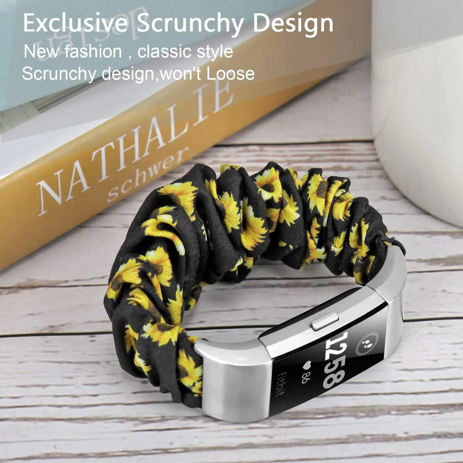 Easy Take Off Scrunchie Watch Band Fashionable Elastic Replacement