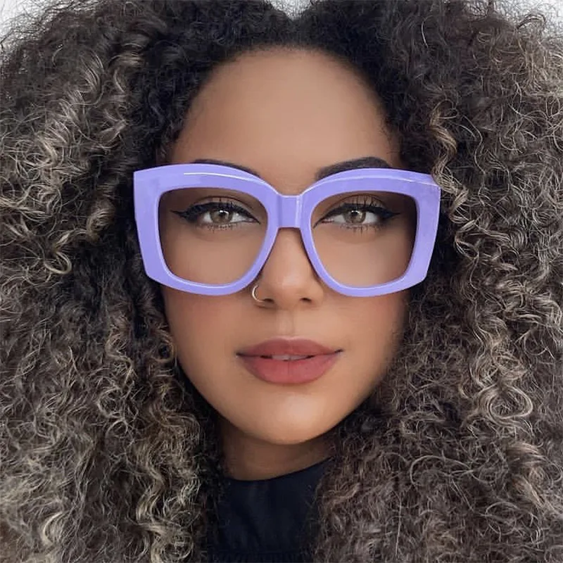 

UNOC Shades 2024 New Design Fashion Wholesale Women Custom Big Oversized Style Square Optical Eyeglasses Frames Clear Glasses