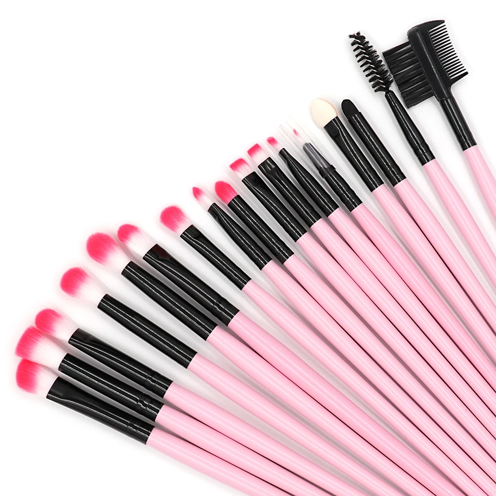 

Pink Makeup Brush Sets 24Pcs Custom Makeup Tool Kits 2022 Amazon Top Seller Wholesale Oem/Odm China Eyeshadow Make Up Brushes