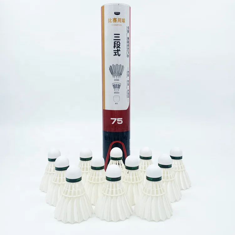 3in1 Badminton Shuttlecock Super Durability D75 Hybrid Shuttles Fiber Cork 1st Class Duck Feather for Professional Tournament