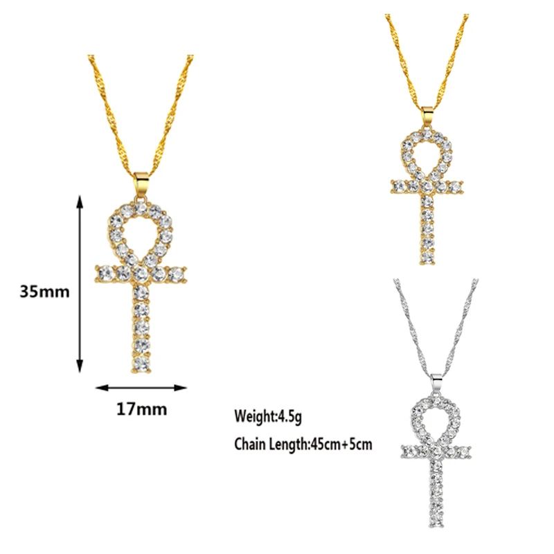 

New Design Medical Cross Rhinestone Pendant Gold Plated Pendant Necklace With Chain, Gold ,silver