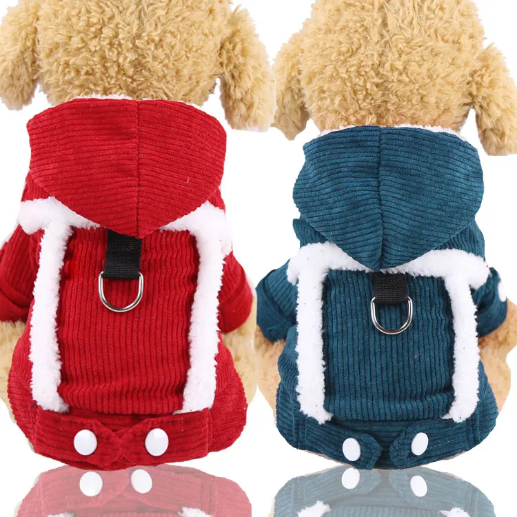 

Dog clothes double layer thickened warm corduroy comfortable cotton cat pet clothes cotton clothes new in autumn and winter