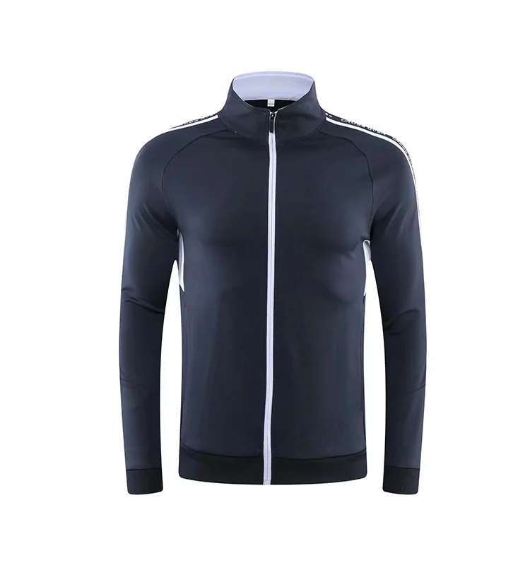 

Good Quality Soccer Tracksuit Men Navy Sport Jacket