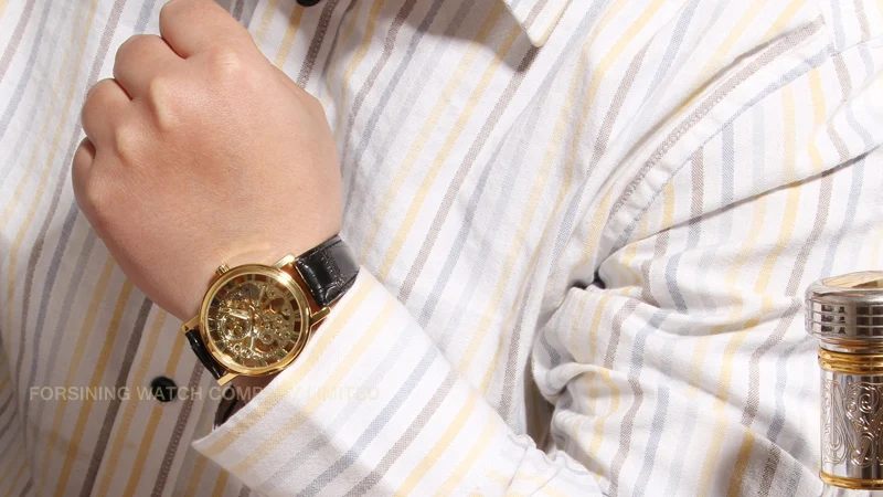 中国制造 t-winner 原装品牌制造商奢华手表空心简约手钟 40mm 机械