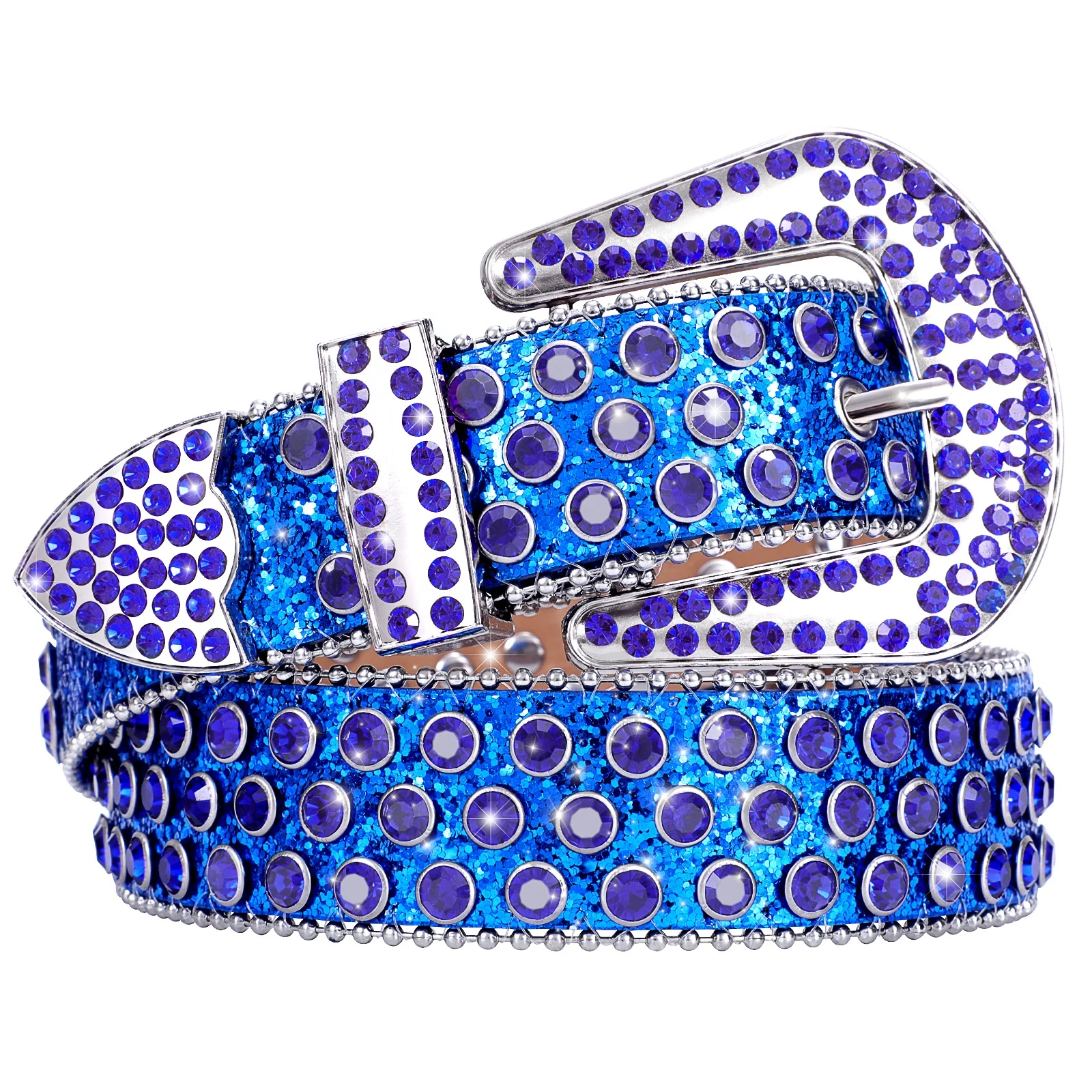 BB Fast Delivery Fashion Women Men Belt Unisex Diamond Studded Rhinestone Belts Western Sparkle Designer Leather Belts