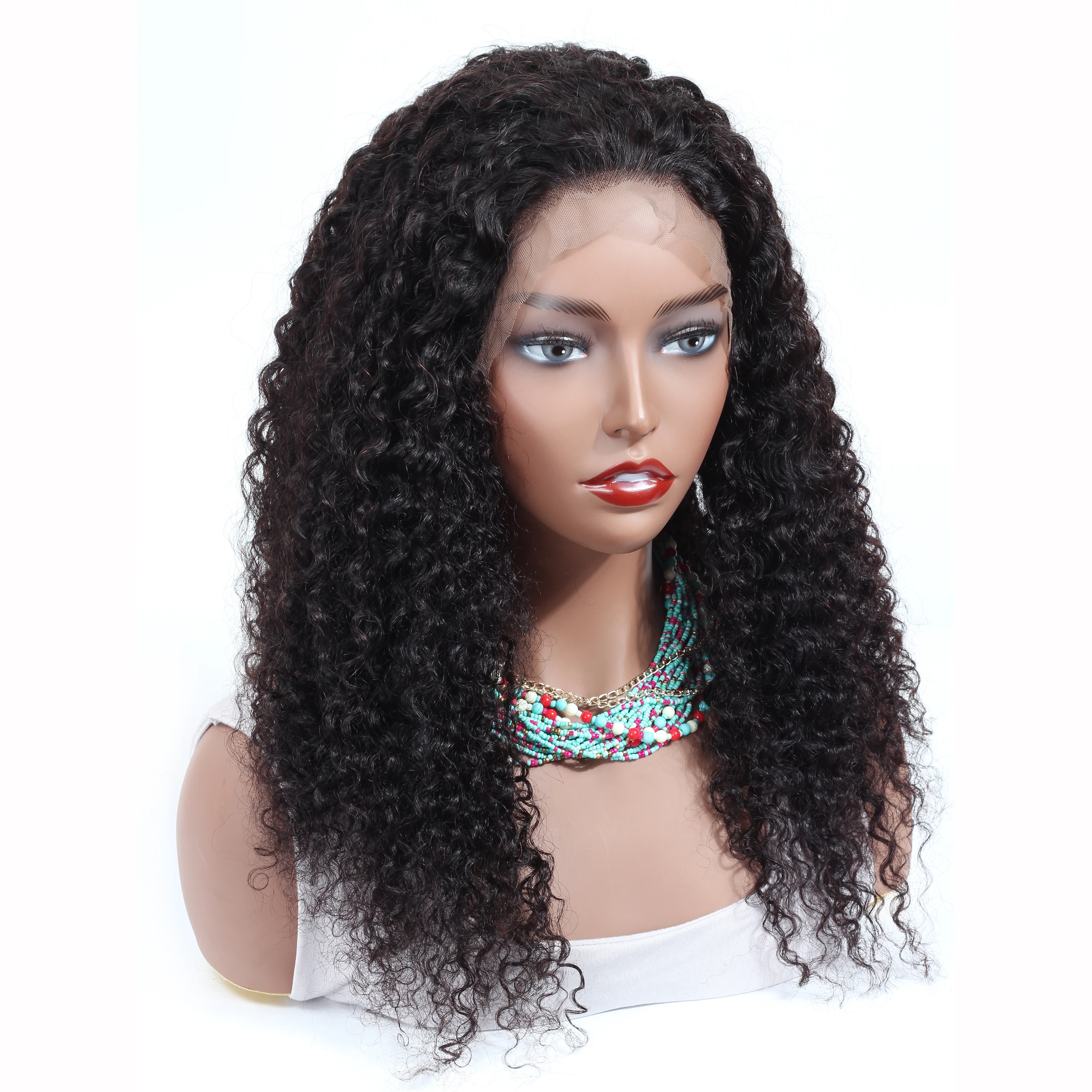 

13x4 Transparent Lace Front Human Hair Wigs for Black Women Remy Brazilian Hair Kinky Curly Lace Frontal Wig With Baby Hair
