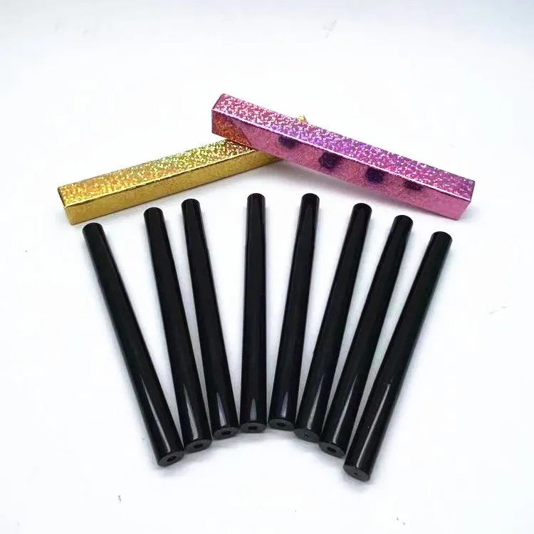 

custom black glue eyeliner liquid eyeliner with custom colorful eyelashes eyeliner package, Black color