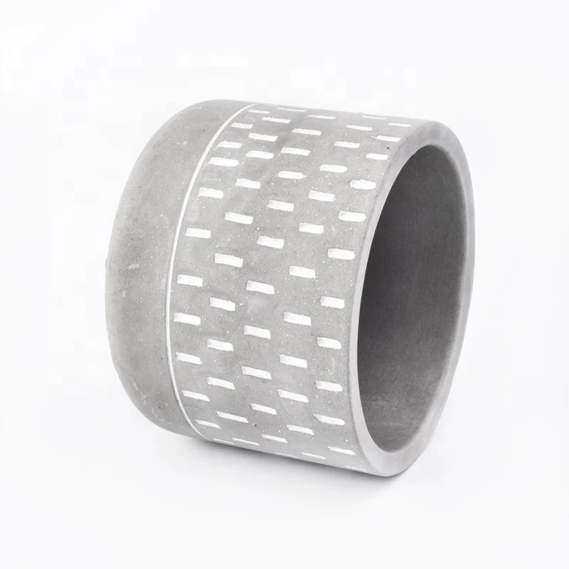 400ml grey cement candle holders spot patterncandle tin home decoration