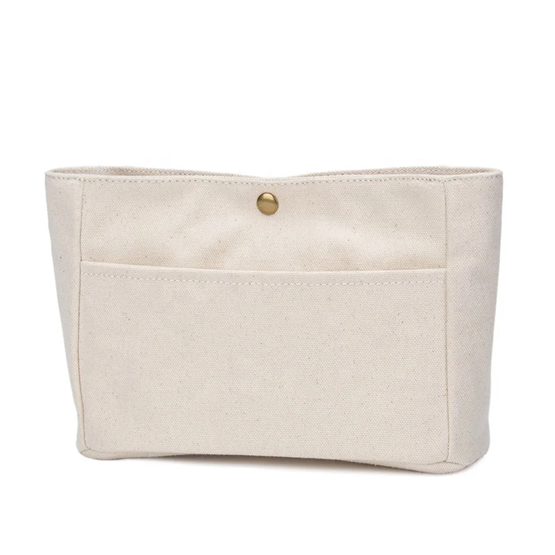 

High-quality casual simple cotton canvas cosmetic bag finishing bag ladies clutch