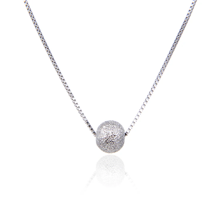 

Factory wholesale 2019 new metallic ball necklace 925 sterling silver necklace hot sell in North America, Picture