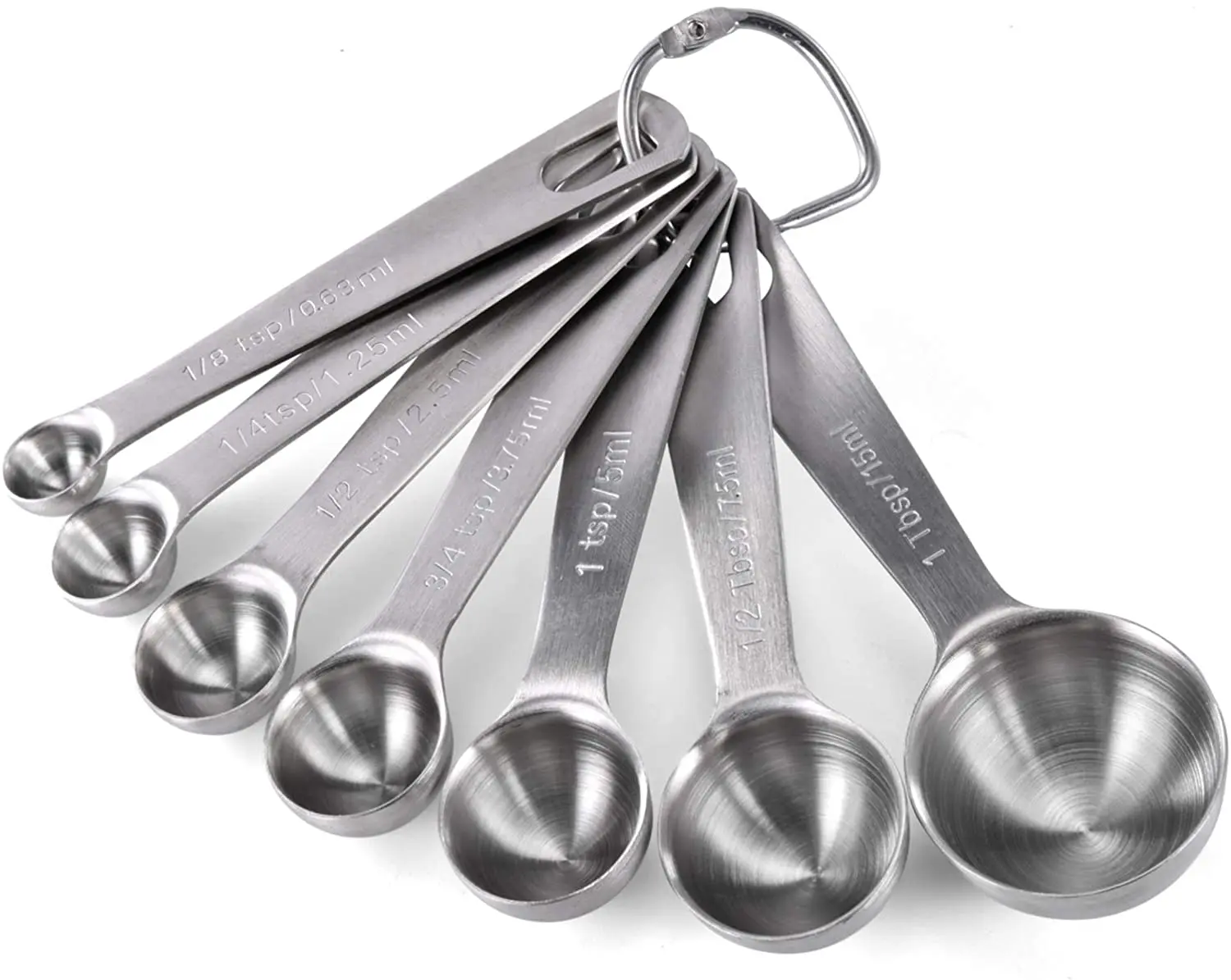 

stainless steel measuring cups and spoons Set of 7 Piece for Dry and Liquid Ingredients Kitchen Gadgets