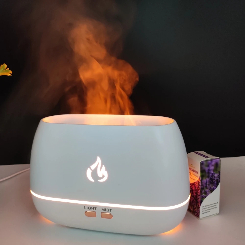 

Household 200ml USB Mini Flame Defuser Portable Ultrasonic Smart Scent Mist 3D Flame H20 Aroma Humidifier Oil Diffuser