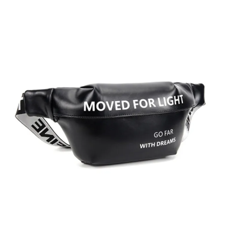 

2020 Fashion Custom Print Logo Waterproof PU Leather Hip Pack Belt Sling Bag Men Waist Bag Fanny Pack Chest Bag, Colorful