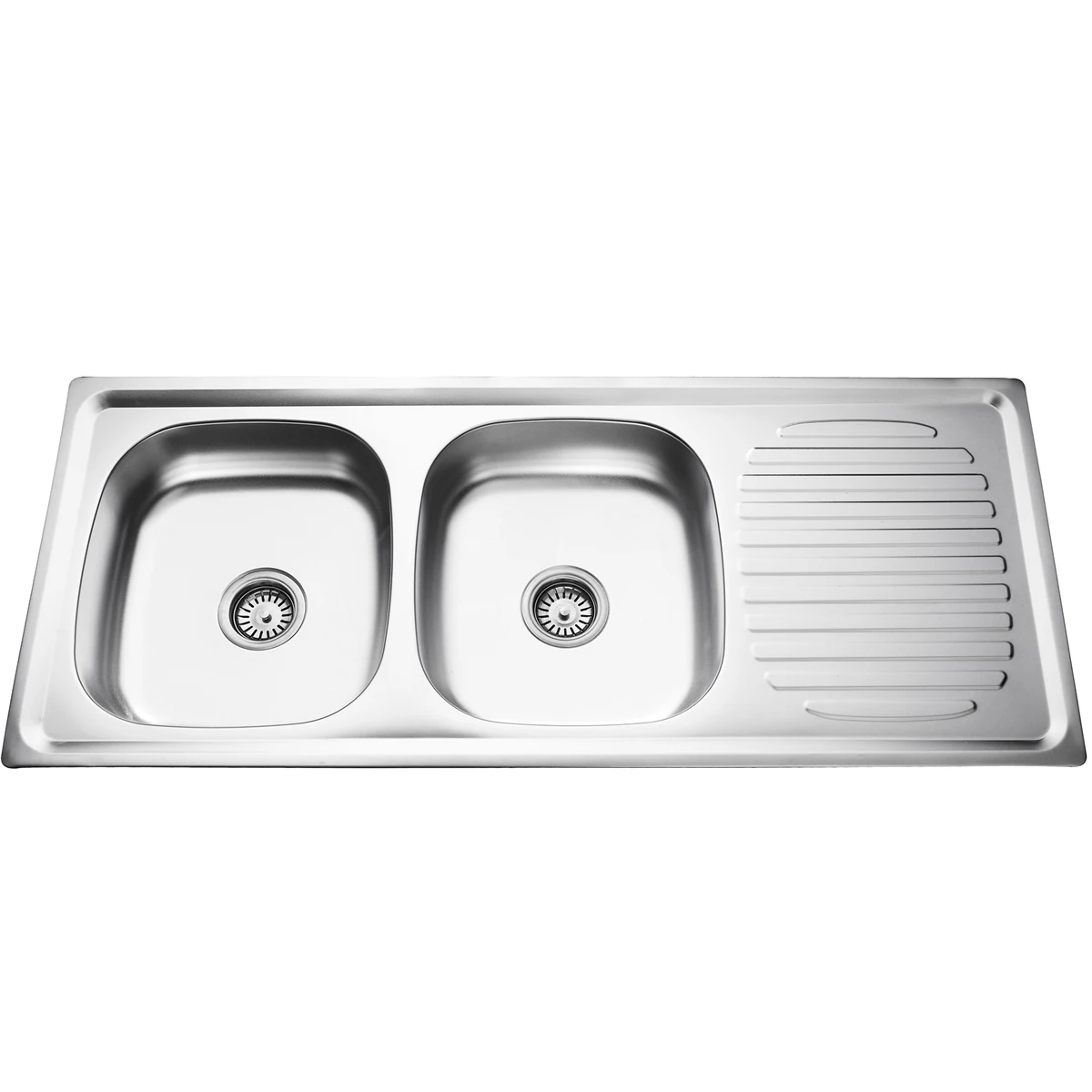 Stainless Steel Topmount Drainboard Kitchen Sink for House Basin Corner Laundry Sink