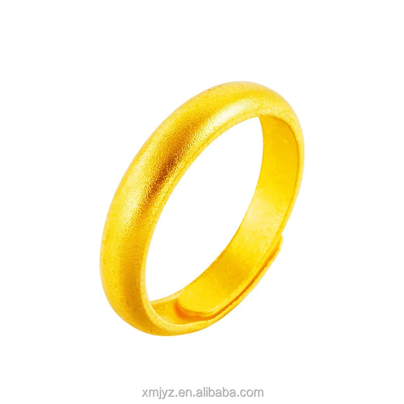 

24K Gold Explosion Gold Shop With The Same Inheritance Female Tail Ring Ancient Method Pinky Fine Sand Gold