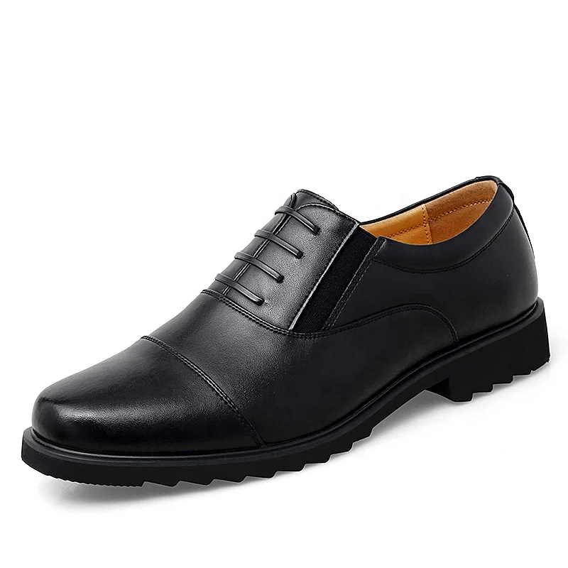 

Custom Comfortable Business Office Men's Dress Shoes Soldier Training Genuine Leather Shoes, Black