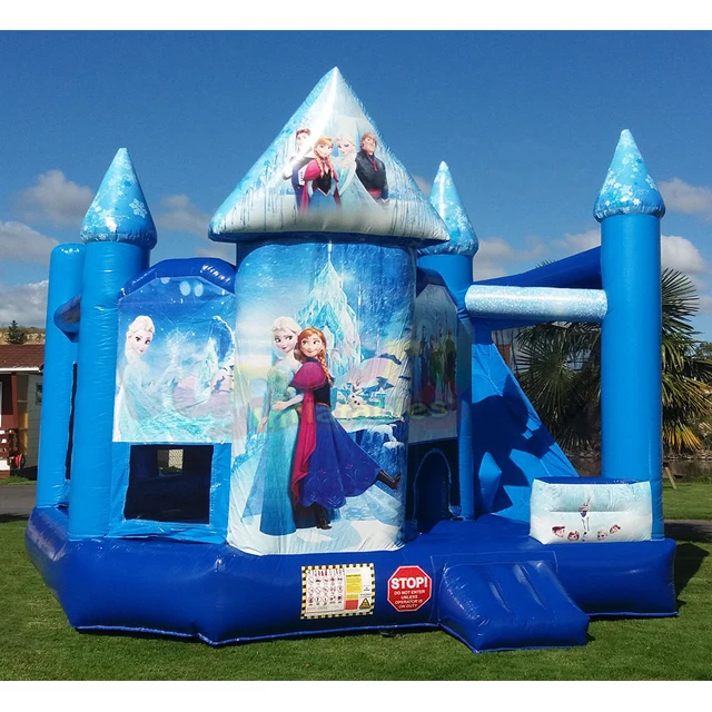 Kids Elsa Commercial Freeze Theme Bouncy Water Slide Frozen Bounce