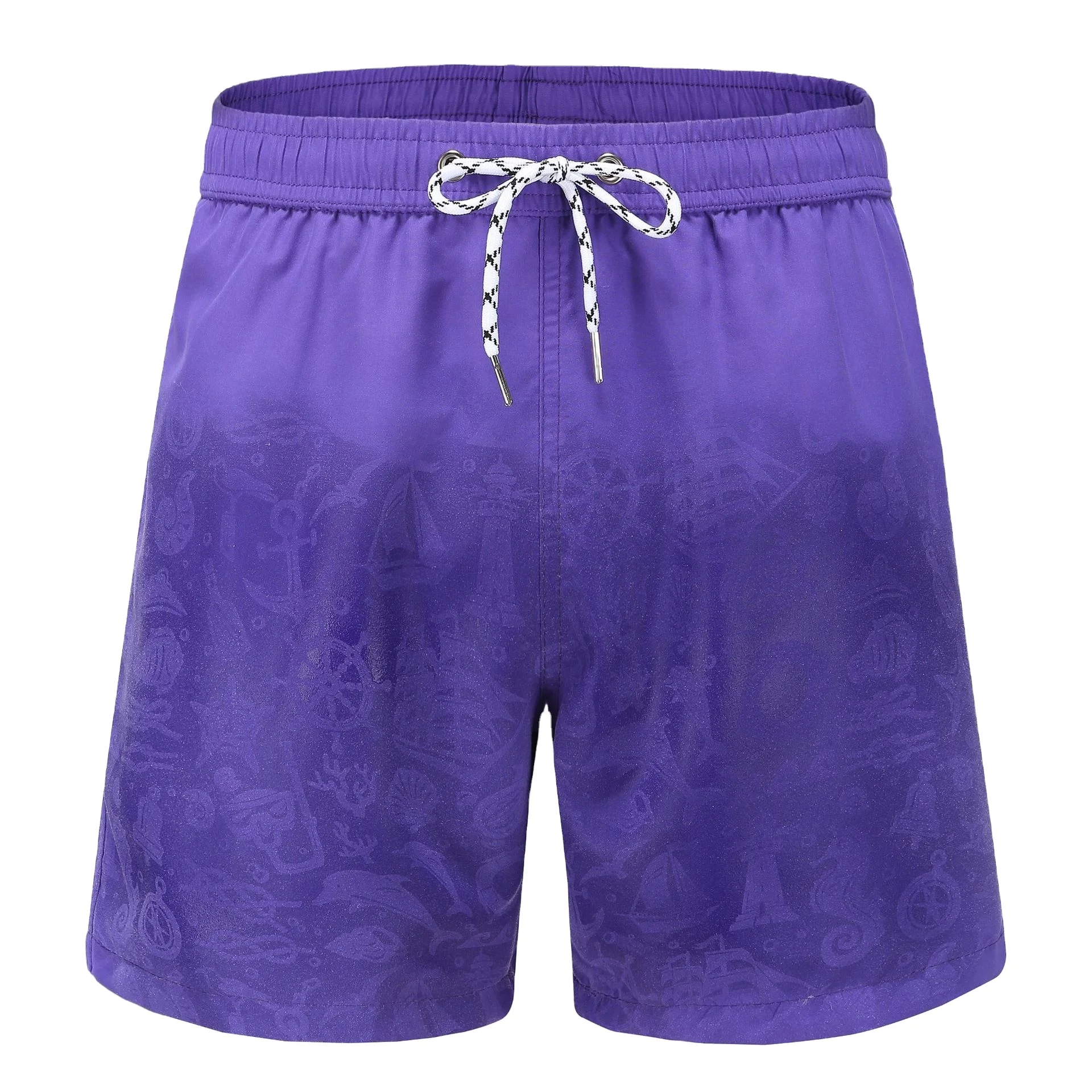 

2021 New Style Polyester Color Changing Beach Shorts Men Swimwear Shorts, Multi