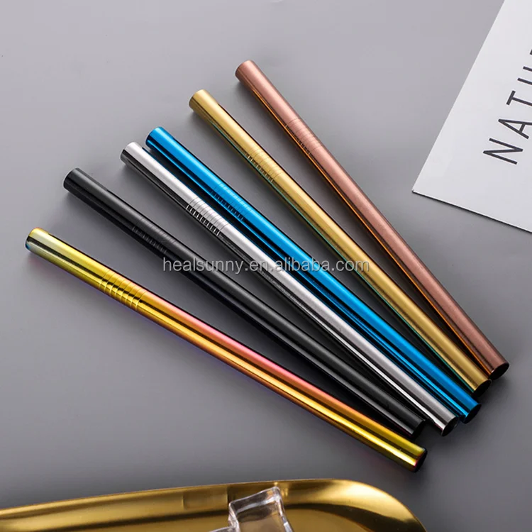 

Stainless Steel Metal Drinking Straws, Muticolor