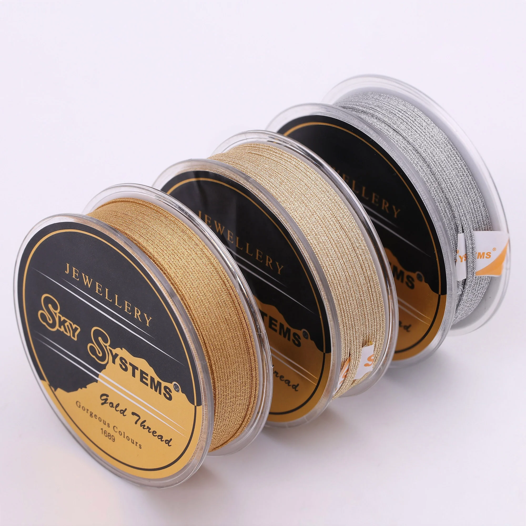 SKY EQA 0.55&0.65mm Jewelry Cord Polyester Cord Jewelry Accessories Bracelet and Necklace Material Gold Silver