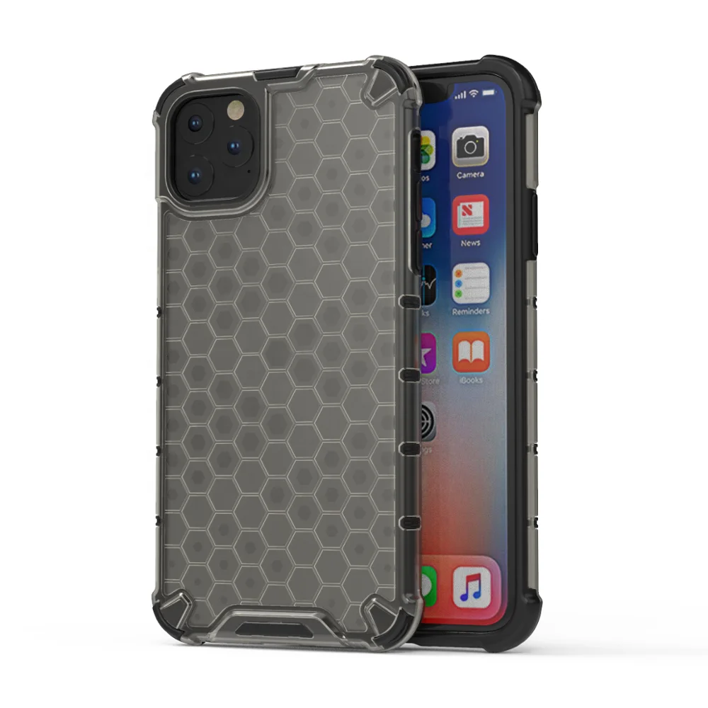 

Honeycomb TPU PC case for iphone 11 Shockproof Bumper Phone Case For iphone 11 pro max, 5 colors