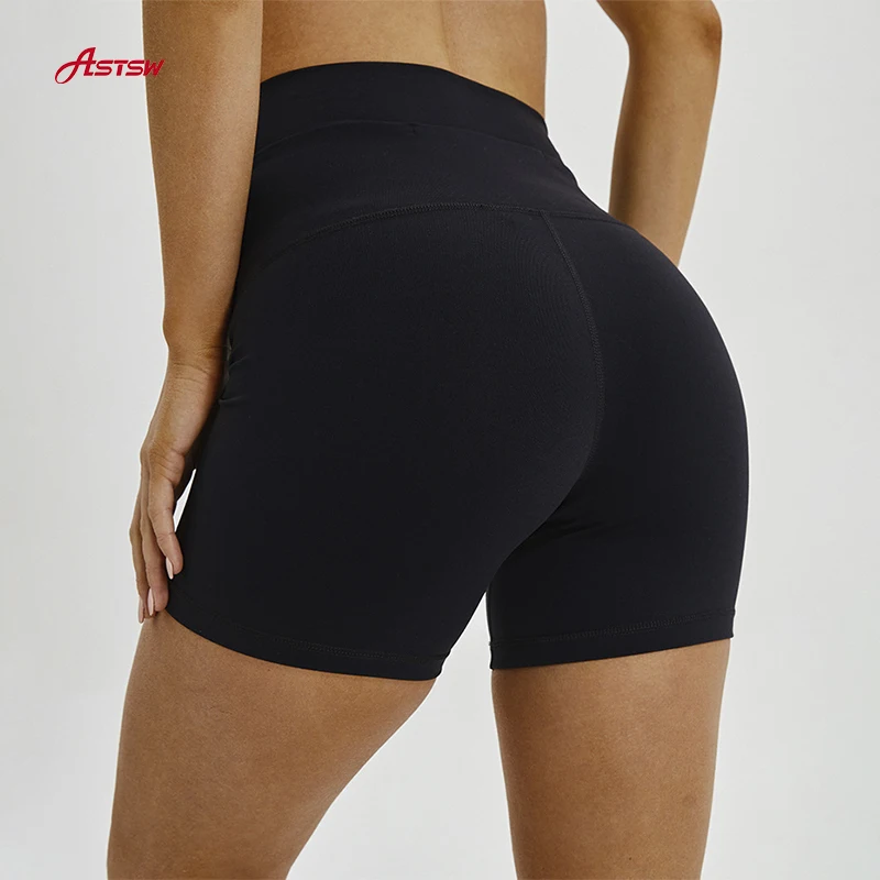 

Customized Gym Shorts Fitness Women Yoga Wear Spandex Tight High Waist Girls Gym Booty Shorts, More than 70 colors available