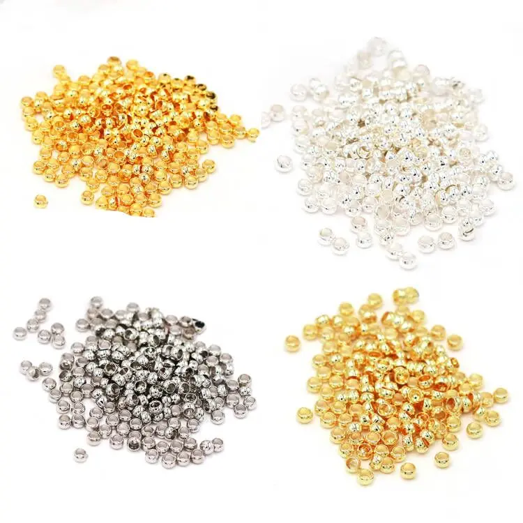 

Real gold plated Diy spacers findings gold plated assorted brass stampings jewelry crimp beads for bracelet making, Real gold ,platinum