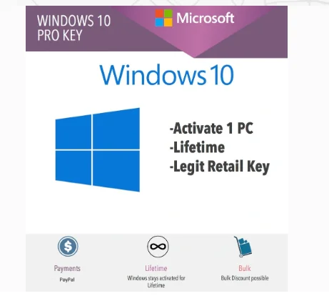 

Activation Key Microsoft Windows 10 Professional new COA Sticker win 10 pro digital Key windows 10 license new stickery
