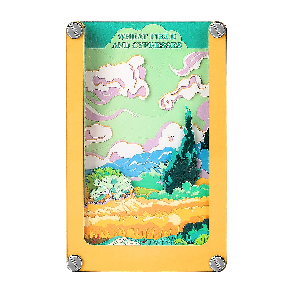 Custom Memo Pad Sticky Note Van Gogh Oil Painting 3D Notepad Tear Off to Do Listing Customized Logo Business Gifts for Cooperate
