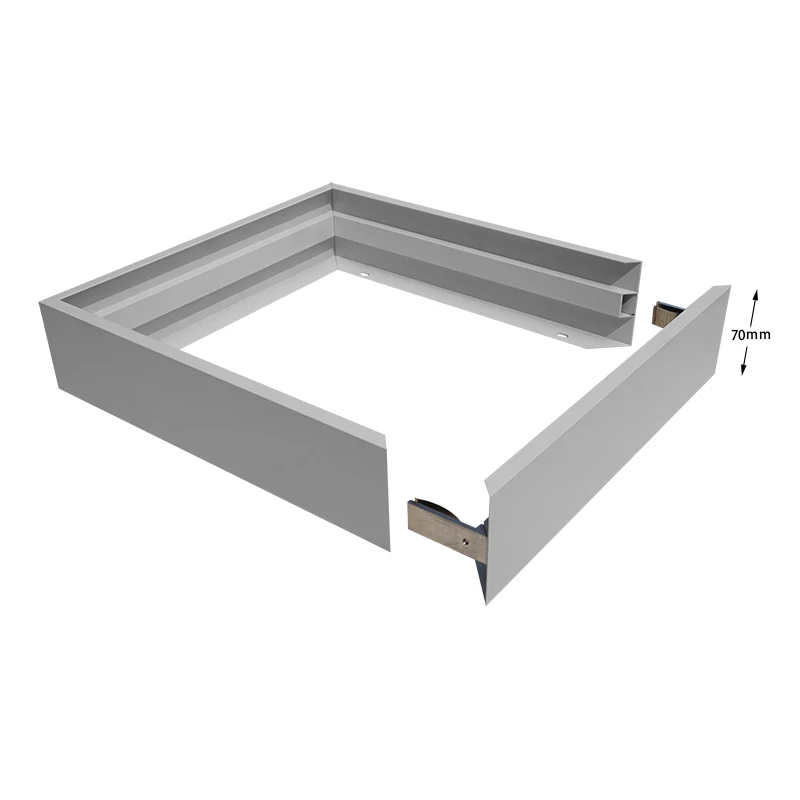 70mm deep scewless surface mounting kits for American standard size 1x4 2x2 2x4 back lite panel light