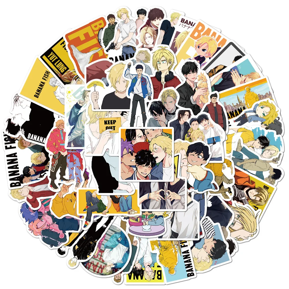 50pcs Banana Fish Japan Anime Sticker For Promotion Gift Paper Decal
